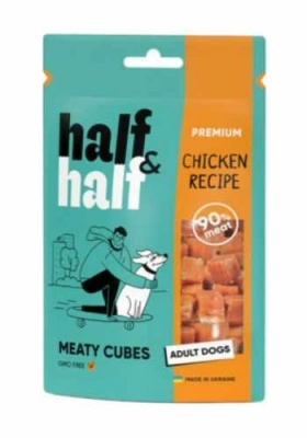 Half & Half (Халф енд Халф) Dog Adult Meaty Cubes Ласощі з куркою для дорослих собак