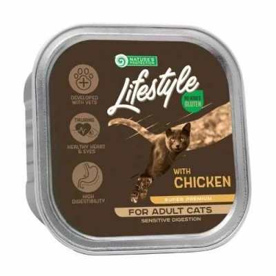 Natures Protection (Натур Протекшн) Lifestyle Cat Adult Sensitive Digestion Chicken Вологий корм з куркою для дорослих котів і кішок з чутливим травленням