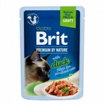 Brit Premium (Бріт Преміум) Cat Sterilised Delicate Fillets in Gravy Duck Вологий корм з качкою в соусі для стерилізованих котів і кішок img