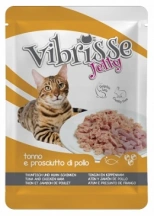 Vibrisse (Вібріс) Jelly Консерви для кішок з тунцем і курячою шинкою в желе img
