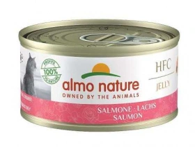 Almo Nature (Альмо Натюр) HFC Adult Cat Jelly Salmon Консерви з лососем для дорослих котів і кішок, шматочки в желе