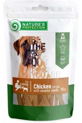 Natures Protection (Натур Протекшн) Chicken Strips & Sesame Snack Ласощі для собак Смужки з курки з кунжутом