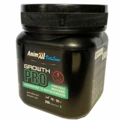 AnimAll (ЕнімАлл) VetLine Growth PRO Dog Medium Вітамінно-мінеральний комплекс для збільшення м'язової маси середніх порід собак