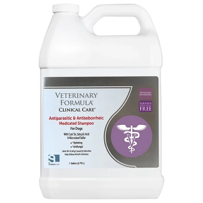 Veterinary Formula (Ветеринарна формула) Clinical Care Antiparasitic & Antiseborrheic Medicated Shampoo Dog 3,8 л Лікувальний шампунь від себореї та підшкірних інфекцій у собак