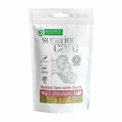 Natures Protection (Натур Протекшн) Superior Care Dog Adult Rabbit Ears & Duck Ласощі вуха кролика з качкою для дорослих собак із чутливим травленням