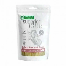 Natures Protection (Натур Протекшн) Superior Care Dog Adult Rabbit Ears & Duck Ласощі вуха кролика з качкою для дорослих собак із чутливим травленням img