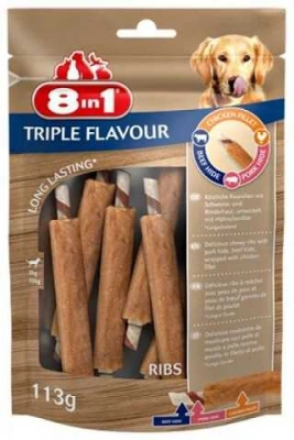 8in1 (8в1) Triple Flavour Ласощі для собак, реберця