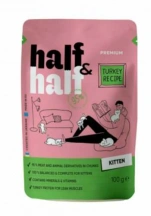 Half & Half (Халф енд Халф) Cat Kitten pouch Вологий корм з індичкою в желе для кошенят img