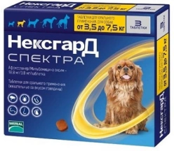NexGard (Нексгард) Spectra Засіб від бліх, кліщів та гельмінтів для собак 3,5-7,5 кг img