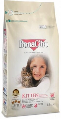 BonaCibo (БонаСибо) Kitten 5 кг Корм для котят, беременных и кормящих кошек с курицей