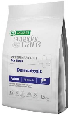 Natures Protection (Натур Протекшн) Superior Care Veterinary Diet Dermatosis Salmon Adult All Breed Dogs Ветеринарний дієтичний корм для здоров'я шкіри та шерсті з лососем для собак