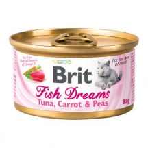 Brit (Бріт) Fish Dreams Консерви для котів з тунцем, морквою та горохом в бульйоні img