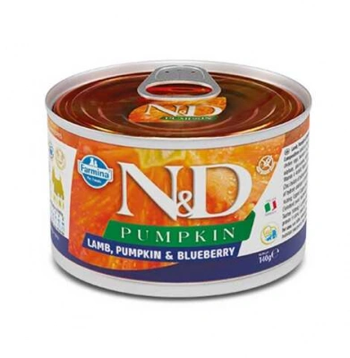 Farmina (Фарміна) N&D Prime Grain Free Dog Adult Mini Lamb, Pumpkin & Blueberry Беззерновий вологий корм з ягням, гарбузом та чорницею для собак дрібних порід