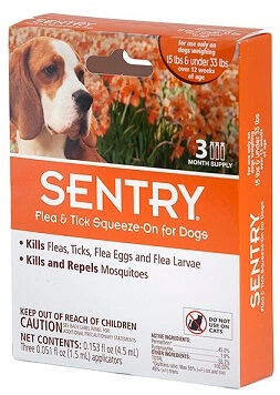 Sentry (Сентрі) Краплі від бліх, кліщів та комарів для собак 7-15 кг