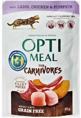 Optimeal (Оптиміл) Консерви з ягнятком та куркою для кішок