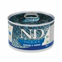 Farmina (Фармина) N&D Ocean Grain Free Dog Adult Mini Herring & Shrimp Беззерновой влажный корм с сельдью и креветками для взрослых собак мелких пород Farmina (Фарміна) N&D Ocean Grain Free Dog Adult Mini Herring & Shrimp Беззерновий вологий корм з оселедцем і креветками для дорослих собак дрібних порід img