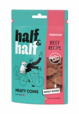 Half & Half (Халф енд Халф) Dog Adult Meaty Coins Ласощі з яловичиною для дорослих собак