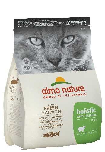 Сухой корм Almo Nature Holistic Cat With Fresh Meat Hairball Salmon 