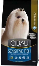 Farmina (Фарміна) Cibau Adult Mini Sensitive Fish Сухий корм з рибою для дорослих собак дрібних порід з чутливим травленням img