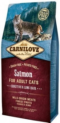 ВИВОДИТЬСЯ З АСОРТИМЕНТУ Carnilove (Карнілав) Cat Salmon Sensitive & Long Hair Корм ​​для котів і кішок з чутливим травленням