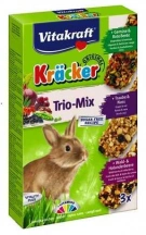 Vitakraft (Вітакрафт) Kracker Trio Mix Ласощі-крекер для кроликів з овочами, горіхами та ягодами img