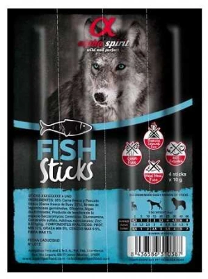 Alpha Spirit (Альфа Спіріт) Sticks Fish & Chicken Напіввологі ласощі для собак Стіки з рибою та куркою 30 шт/300 гр