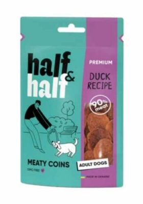 Half & Half (Халф енд Халф) Dog Adult Meaty Coins Ласощі з качкою для дорослих собак
