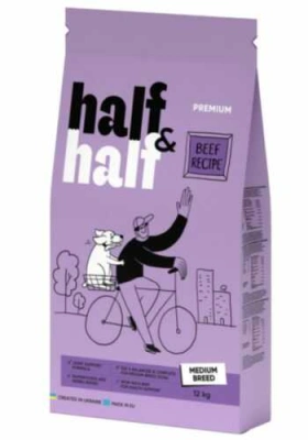 Half & Half (Халф енд Халф) Dog Adult Medium Breed Сухий корм з яловичиною для дорослих собак середніх порід