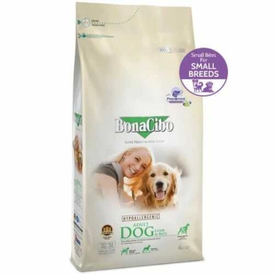 BonaCibo (БонаСібо) Dog Adult Small Breed Lamb & Rice with Anchovy Сухий корм з ягням і рисом для дорослих собак дрібних порід