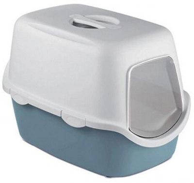 Stefanplast (Стефанпласт) Cathy with Filter Закрытый туалет для котов и кошек с фильтром, 56х40х40 см, синий