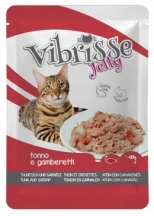 Vibrisse (Вібріс) Jelly Вологий корм для кішок з тунцем та креветки в желе