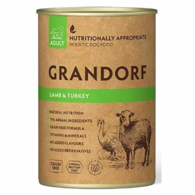 Grandorf (Грандорф) Dog Adult Grain Free Lamb & Turkey Вологий корм з ягням та індичкою для дорослих собак різних порід