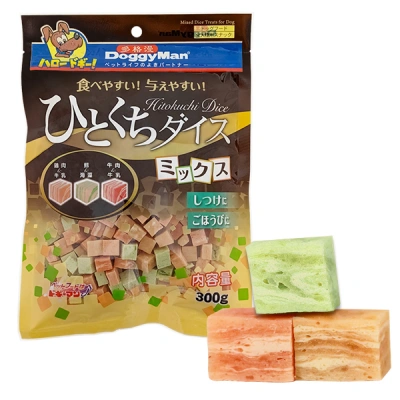 DoggyMan (ДоггіМен) Mixed Dice Treats Мікс ласощів кубиків з куркою, яловичиною і тріскою для собак