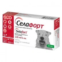 Selafort (Селафорт) Краплі на холку від глистів, бліх, вошей і кліщів для собак 10,1-20 кг img