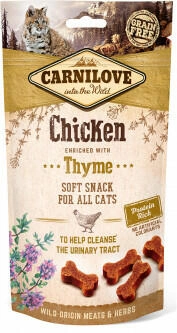 ВИВОДИТЬСЯ З АСОРТИМЕНТУ Carnilove (Карнілав) Semi Moist Snack ласощі для котів і кішок Курка з чебрецем