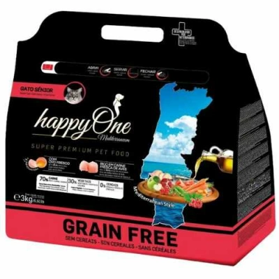 happyOne (хеппі Ван) Mediterraneum Cat Senior Fresh Meat Беззерновий сухий корм з птахом для літніх котів і кішок