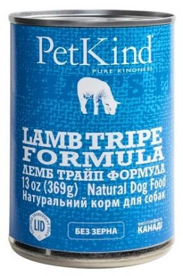 PetKind (ПетКайнд) Lamb Tripe Formula Консервований корм для собак з ягнятком, індичкою та рубцем