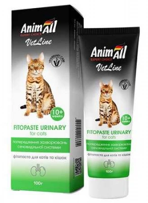AnimAll VetLine (ЕнімАлл Ветлайн) Fitopaste Urinary Фітопаста Урінарі для запобігання захворюванням сечовидільної системи у котів та кішок