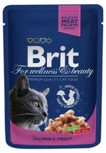 Brit Premium (Бріт Преміум) Cat Консерви з лососем і фореллю для кішок img