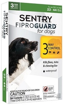 FiproGuard (Фіпрогард) Sentry Краплі від бліх, кліщів та вошей для собак 10-20 кг