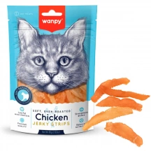 Wanpy (Ванпі) Cat Soft Chicken Jerky Strips Ласощі смужки з в'яленої курки для котів і кішок