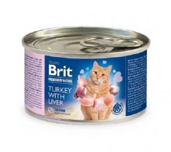 Brit Premium (Бріт Преміум) by Nature Cat Консерви для котів та кішок з індичкою та печінкою img