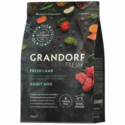 Grandorf (Грандорф) Fresh Dog Adult Mini Lamb & Sweet Potato Беззерновий сухий корм з ягням і бататом для собак дрібних порід