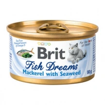 Brit (Бріт) Fish Dreams Консерви для котів зі скумбрією і морськими водоростями в бульйоні img