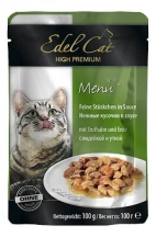 Edel Cat (Едель Кет) Вологий корм для котів та кішок з індичкою та качкою у соусі img
