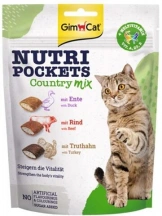 GimCat (ДжимКет) Nutri Pockets Country mix Ласощі для кішок Кантрі мікс і Біотин