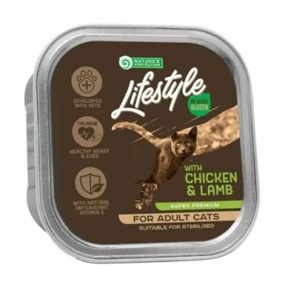 Natures Protection (Натур Протекшн) Lifestyle Cat Adult Chicken & Lamb Вологий корм з куркою і ягням для дорослих котів і кішок