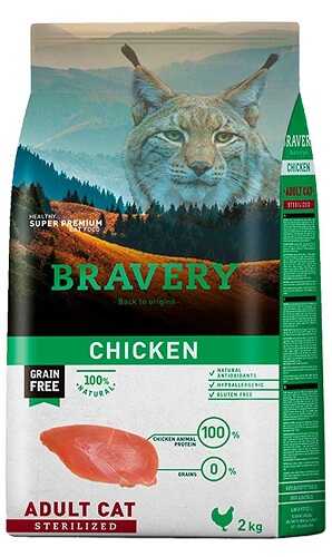 Корм для котів Bravery Cat Adult Sterilized Chicken