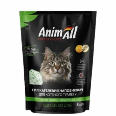 AnimAll (ЕнімАлл) Silica Gel Cat litter Green Emerald Наповнювач силікагелевий для котячого туалету Зелений смарагд 10,5 л