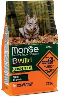 Monge (Монж) BWild Grain Free All Breeds Adult Duck Беззерновий корм з качкою для всіх порід собак